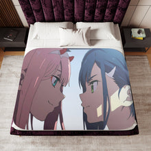 Load image into Gallery viewer, Zero Two, Ichigo Sherpa Blanket
