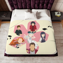 Load image into Gallery viewer, Anohana Meiko Honma, Jinta Yadomi, Naruko Anjou, Tetsudou Hisakawa, Chiriko Tsurumi Sherpa Blanket
