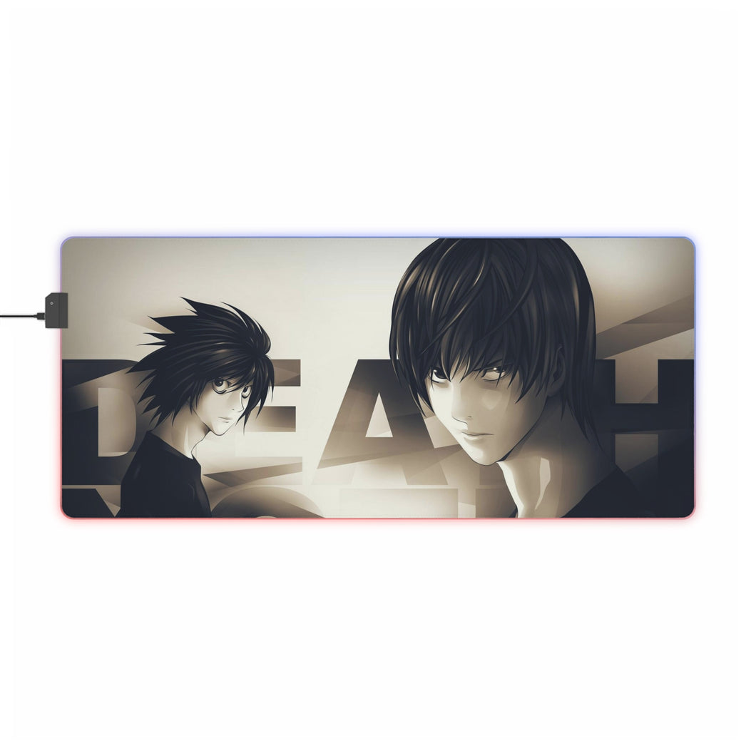Light Yagami and L (Death Note) RGB LED Mouse Pad (Desk Mat)