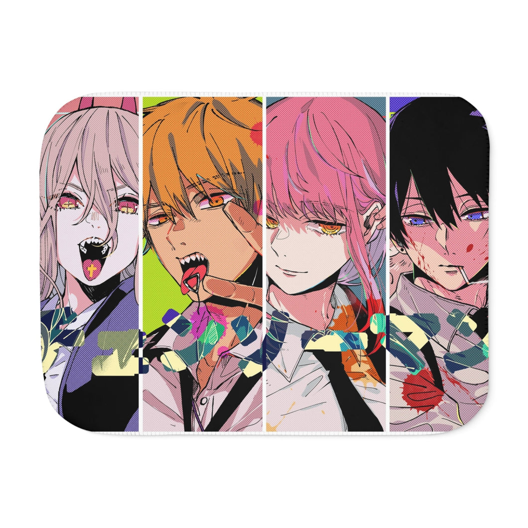 Anime Chainsaw Man Sherpa Blanket