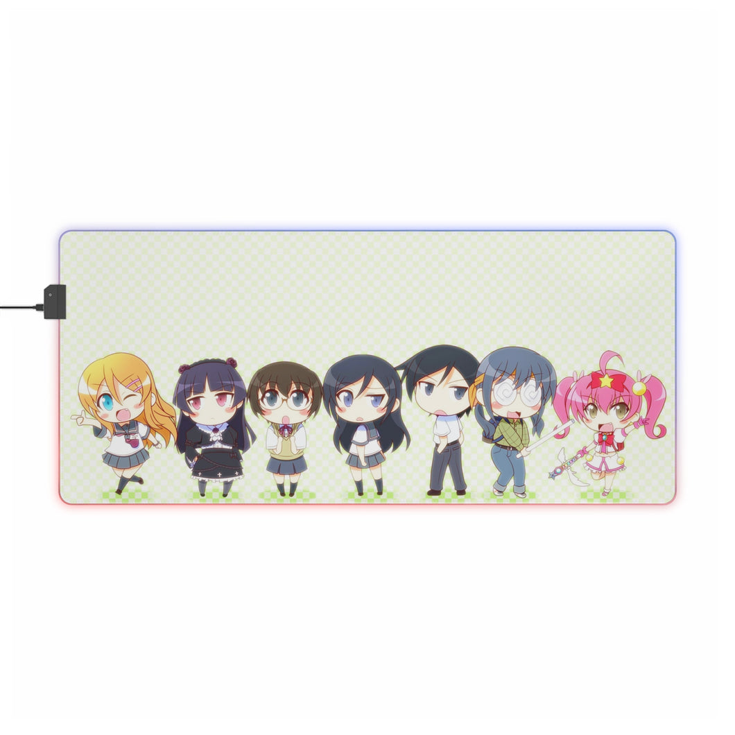 Oreimo Kirino Kousaka, Ayase Aragaki, Manami Tamura, Saori Makishima, Meruru RGB LED Mouse Pad (Desk Mat)