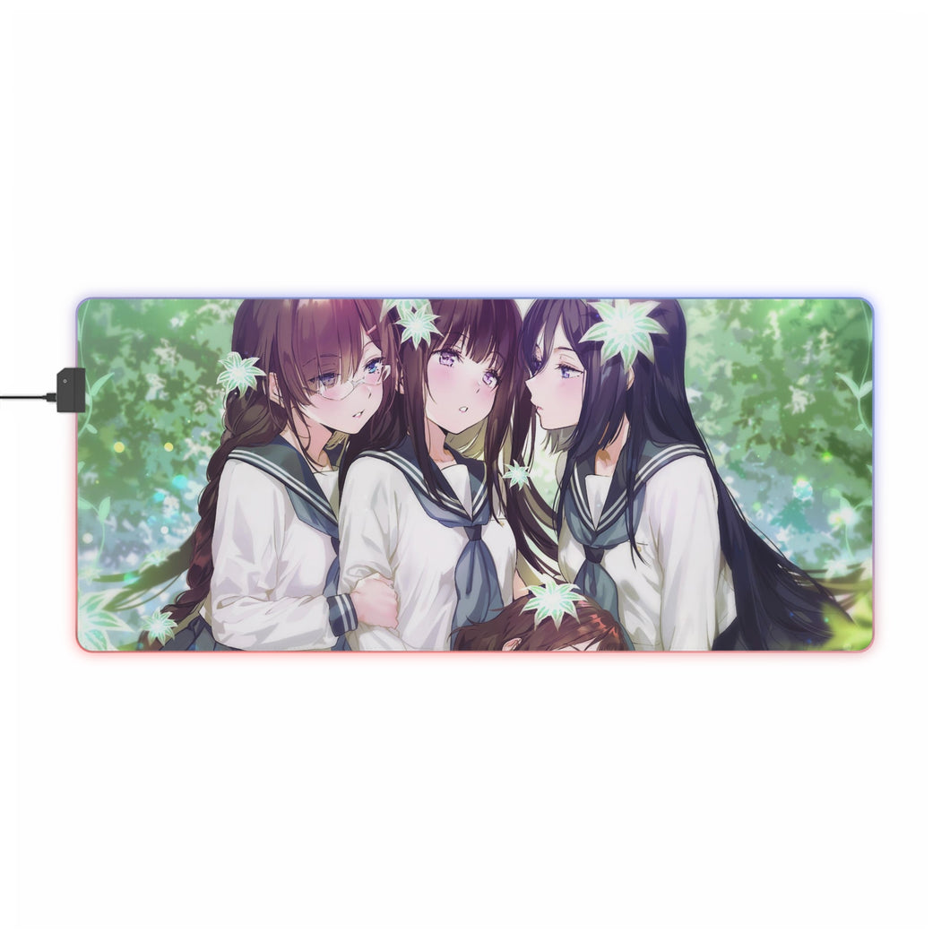 Hyouka Eru Chitanda, Mayaka Ibara, Fuyumi Irisu, Kaho Juumonji RGB LED Mouse Pad (Desk Mat)
