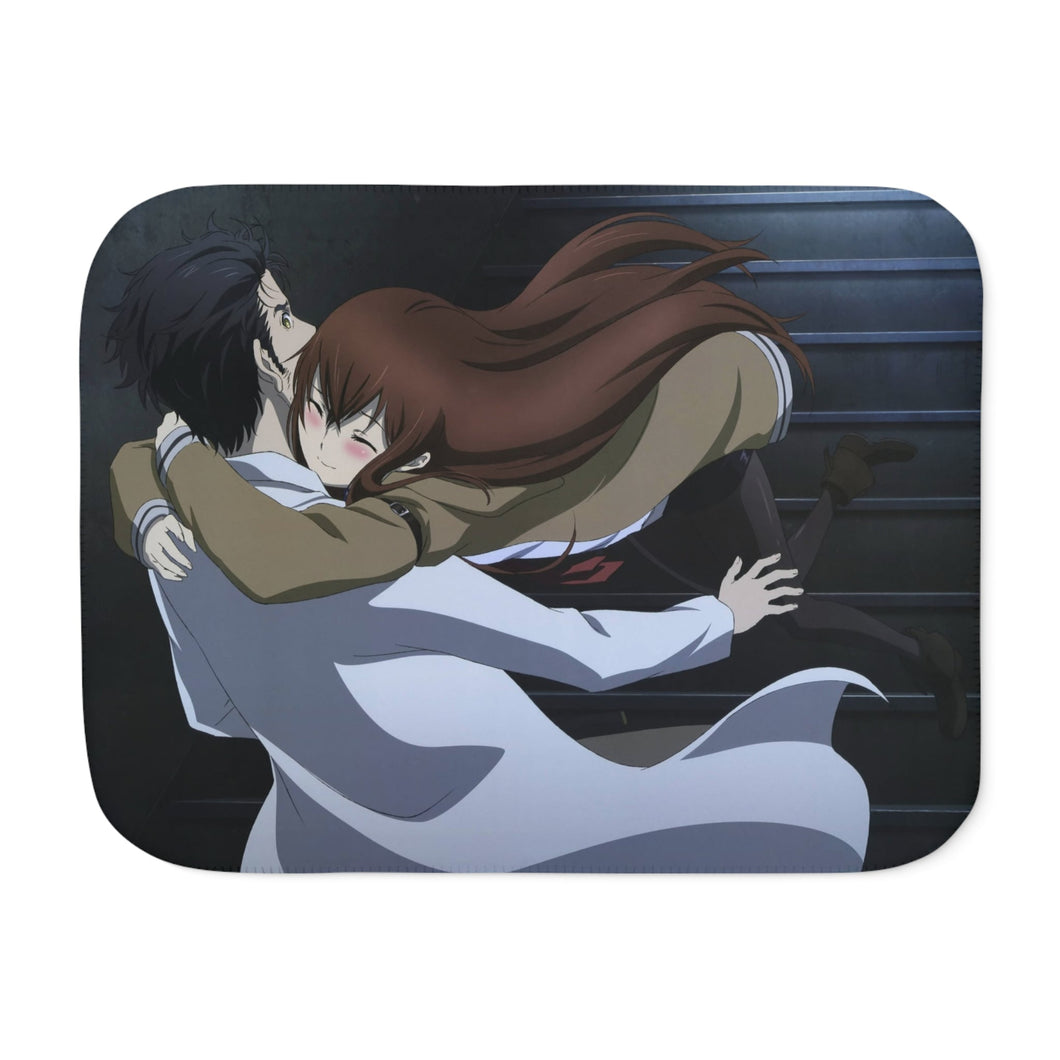 Makise Kurisu & Rintaro Okabe Sherpa Blanket
