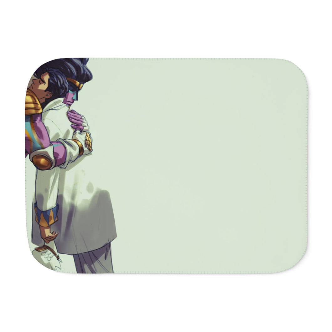 Jotaro Kujo and Star Platinum / Diamond is Unbreakable Sherpa Blanket