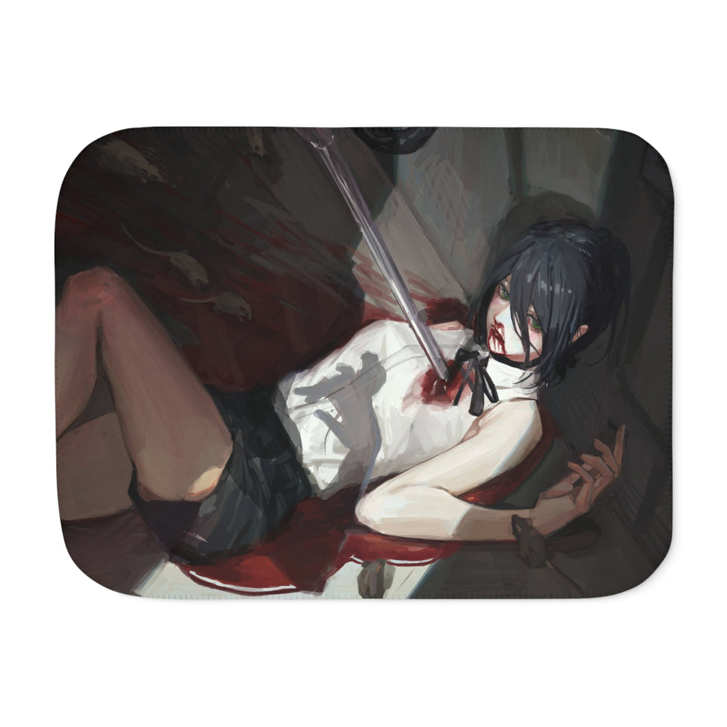 Anime Chainsaw Man Sherpa Blanket