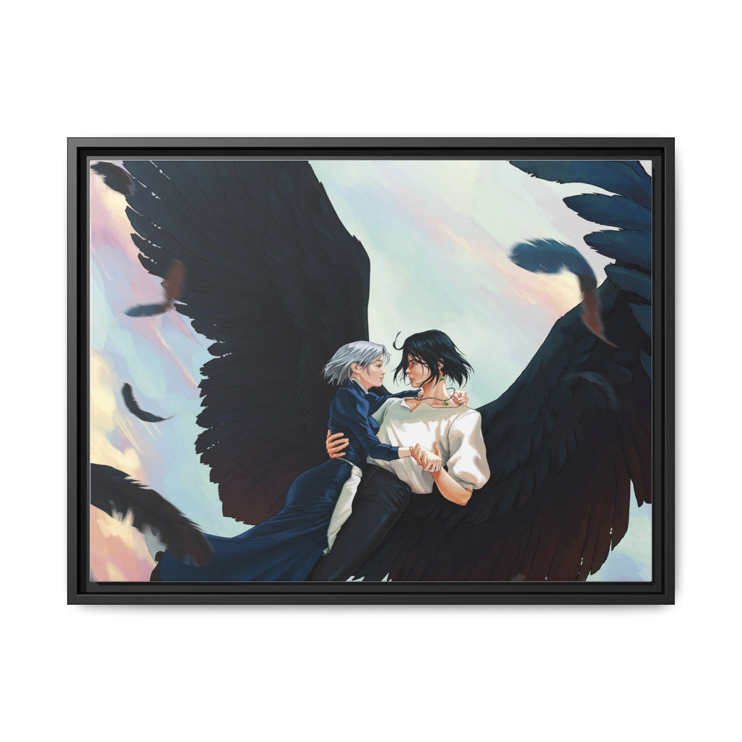Anime Howl's Moving Castle Canvas Framed Art Print