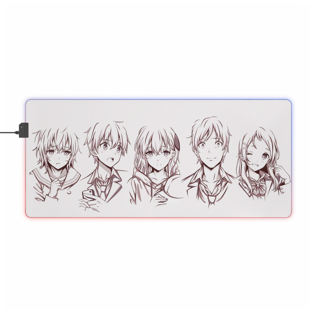 Gamers! Karen Tendou, Chiaki Hoshinomori, Aguri, Keita Amano, Tasuku Uehara RGB LED Mouse Pad (Desk Mat)