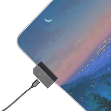 Load image into Gallery viewer, Anime Girl on Scenic Night RGB LED Mouse Pad (Desk Mat)
