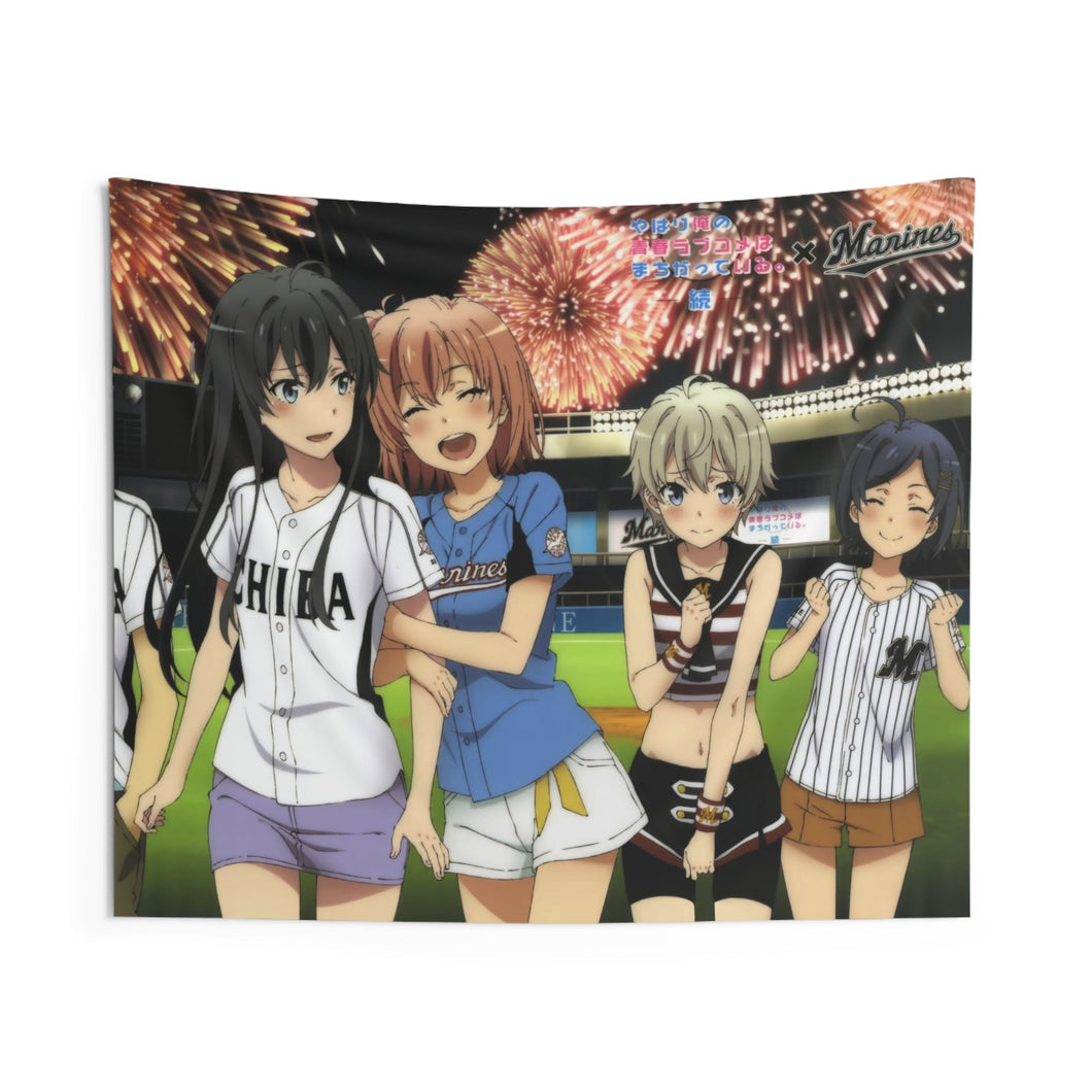 My Teen Romantic Comedy SNAFU Hachiman Hikigaya, Yukino Yukinoshita, Yui Yuigahama, Saika Totsuka, Komachi Hikigaya Indoor Wall Tapestry