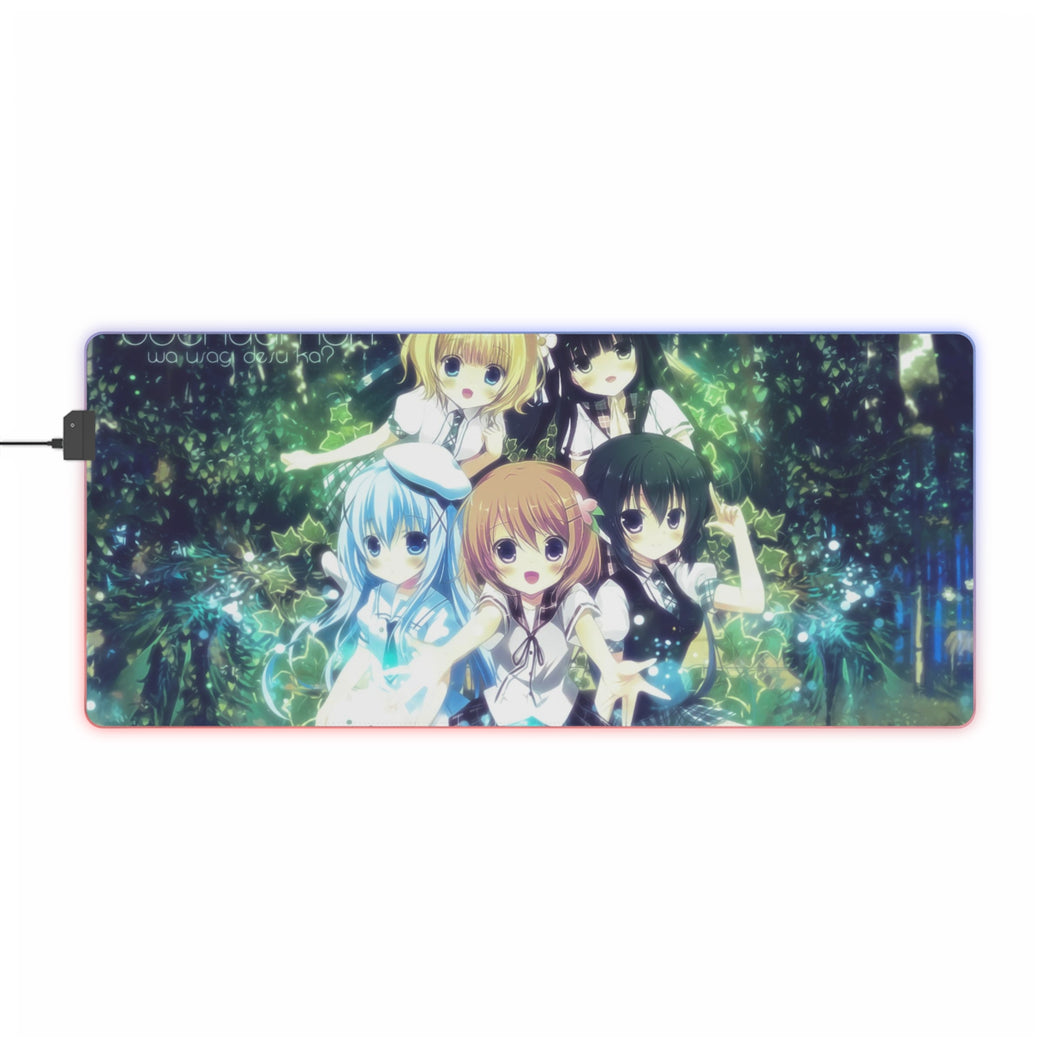 Is The Order A Rabbit? RGB LED Mouse Pad (Desk Mat)