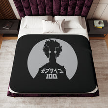 Load image into Gallery viewer, Mob Psycho Grey Sherpa Blanket
