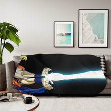 Load image into Gallery viewer, Goku&#39;s Kamehameha Wave Sherpa Blanket
