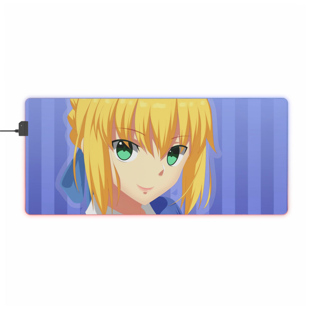 Saber (Fate Series) RGB LED Mouse Pad (Desk Mat)