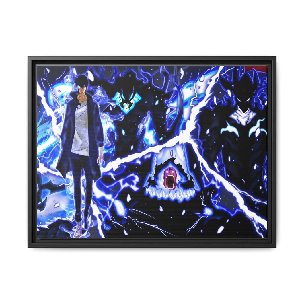 Anime Solo Leveling Canvas Framed Art Print