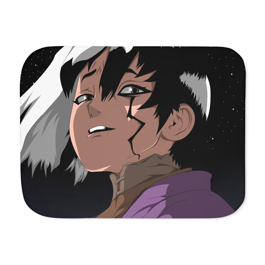 Anime Dr. Stone Sherpa Blanket