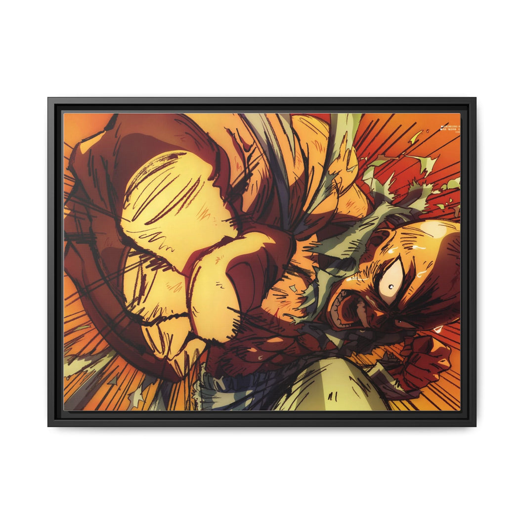 Saitama Canvas Framed Art Print