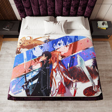 Load image into Gallery viewer, Kirito and Asuna Sherpa Blanket
