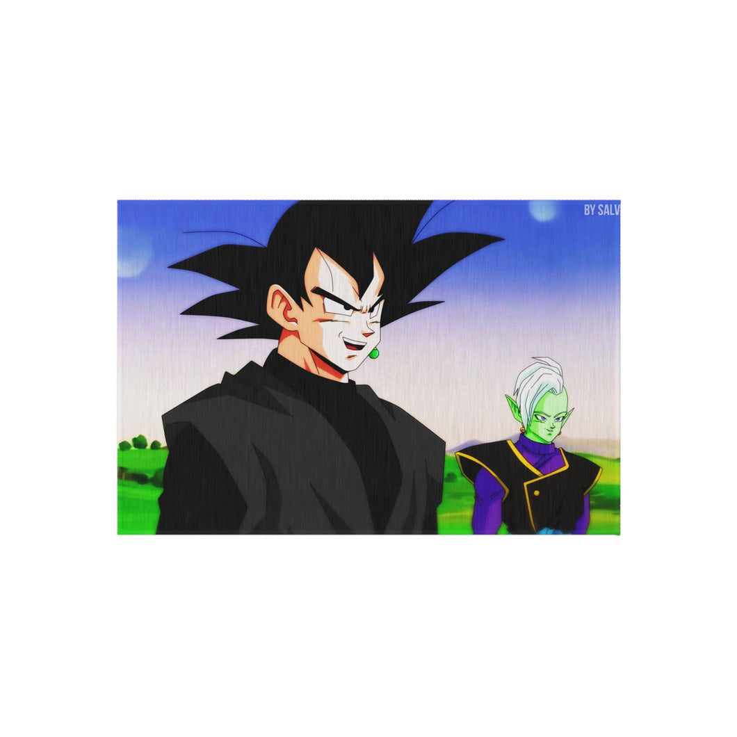 Black Goku and Zamasu Rug
