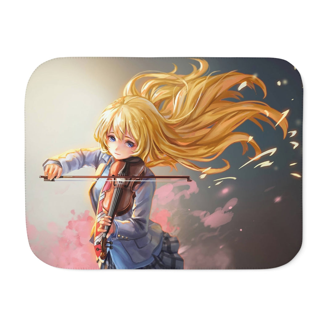 Anime Your Lie in April Sherpa Blanket