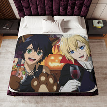Load image into Gallery viewer, Anime Seraph of the End Sherpa Blanket
