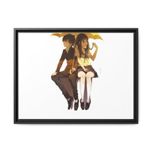 Load image into Gallery viewer, Eru Chitanda  And  Hōtarō Oreki under umbrella Canvas Framed Art Print
