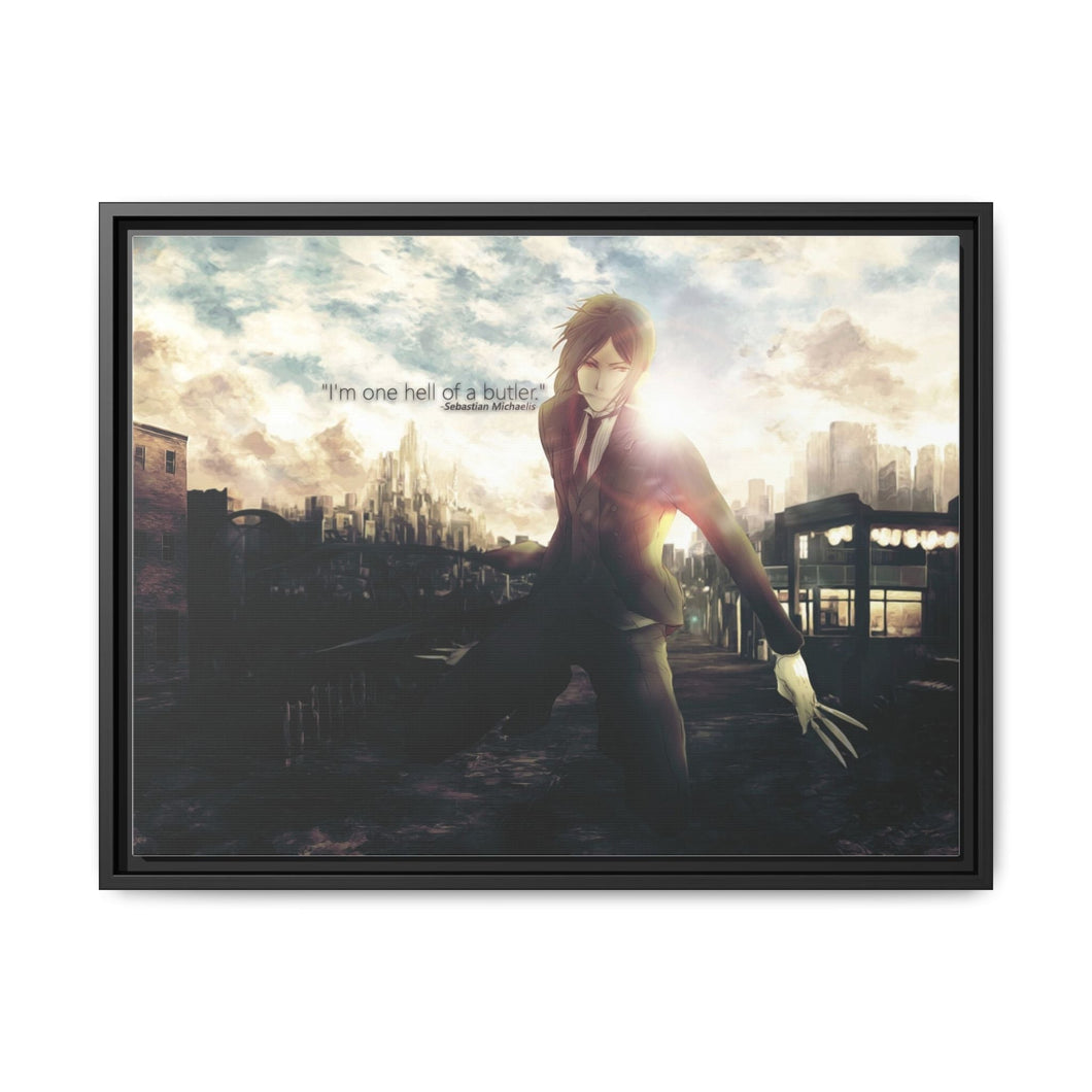 Black Butler Canvas Framed Art Print