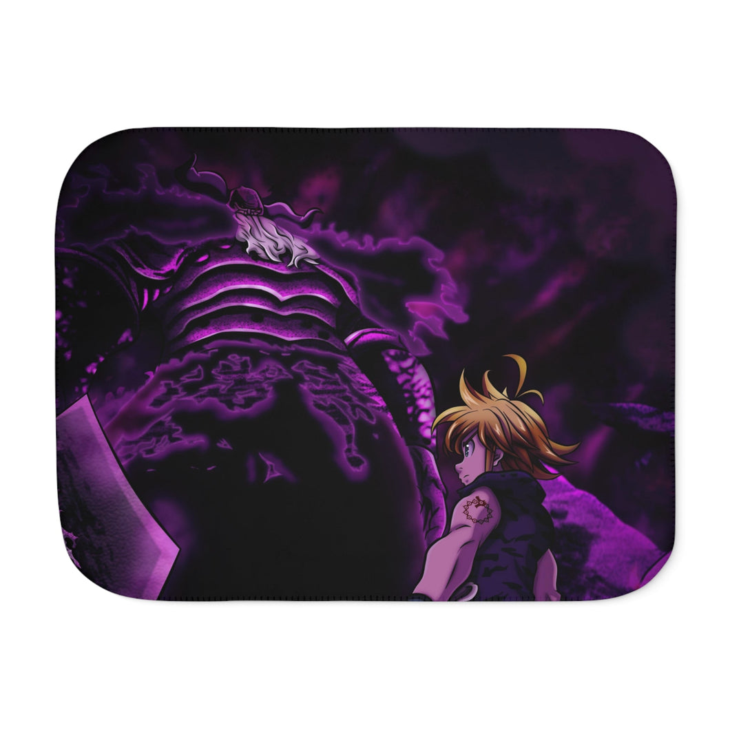 Meliodas vs Demon King Sherpa Blanket