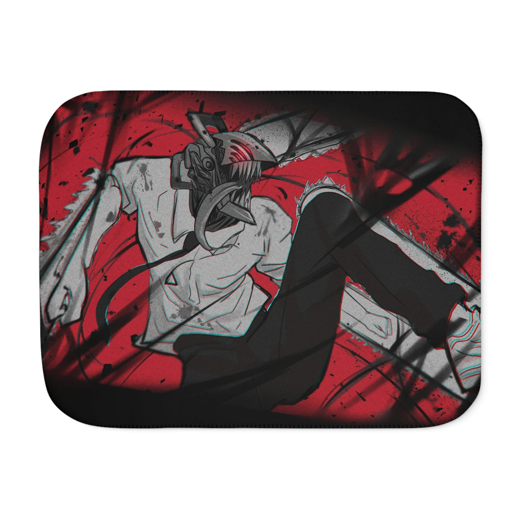 Anime Chainsaw Man Sherpa Blanket