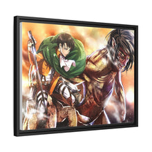 Load image into Gallery viewer, Levi and Eren (Titan) Canvas Framed Art Print
