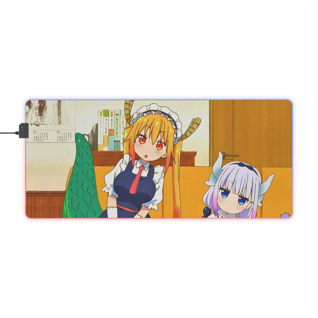 Miss Kobayashi's Dragon Maid Kanna Kamui, Kobayashi San Chi No Maid Dragon, Tohru RGB LED Mouse Pad (Desk Mat)