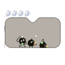 Load image into Gallery viewer, A few マクロクロスケ sketched on a cool Tokyo night Car Sunshade
