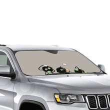 Load image into Gallery viewer, A few マクロクロスケ sketched on a cool Tokyo night Car Sunshade
