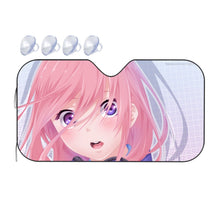Load image into Gallery viewer, A girl with pink hair and headphones  Car Sunshade
