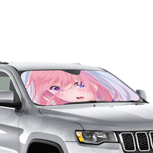 Load image into Gallery viewer, A girl with pink hair and headphones  Car Sunshade
