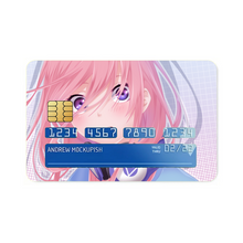 Load image into Gallery viewer, A girl with pink hair and headphones  Credit Card Skins (4-in-1 Pack)
