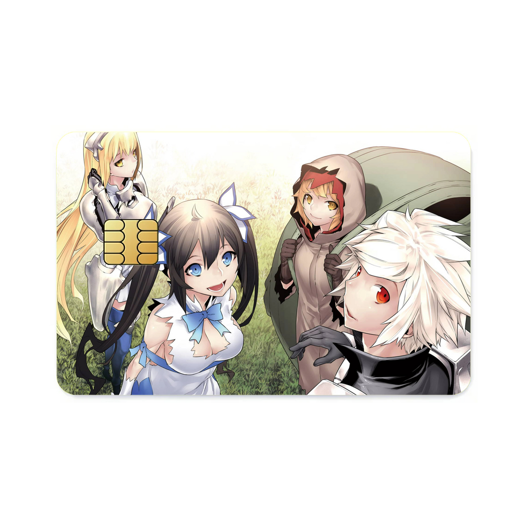 Aiz,Hestia,Bell and Liliruca  Credit Card Skins (4-in-1 Pack)
