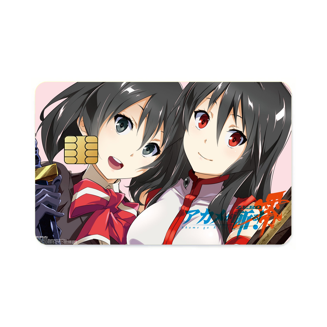 Akame and Kurome Credit Card Skins (4-in-1 Pack)