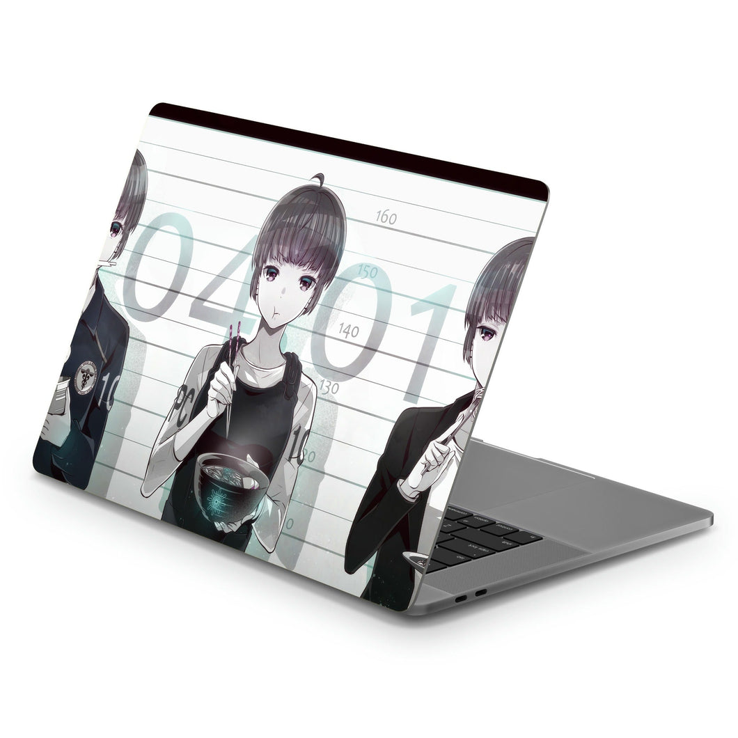 Akane Tsunemori Eating  Macbook Skin
