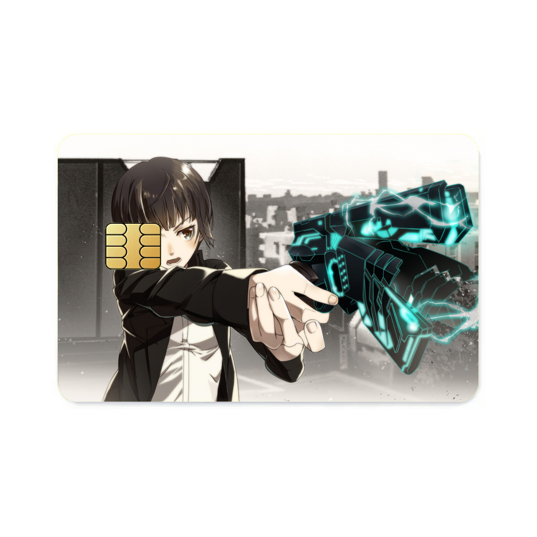 Akane Tsunemori with a dominator Credit Card Skins (4-in-1 Pack)