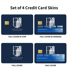 Load image into Gallery viewer, Anime Attack On Titan  Credit Card Skins (4-in-1 Pack)
