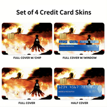 Load image into Gallery viewer, Anime Attack On Titan  Credit Card Skins (4-in-1 Pack)
