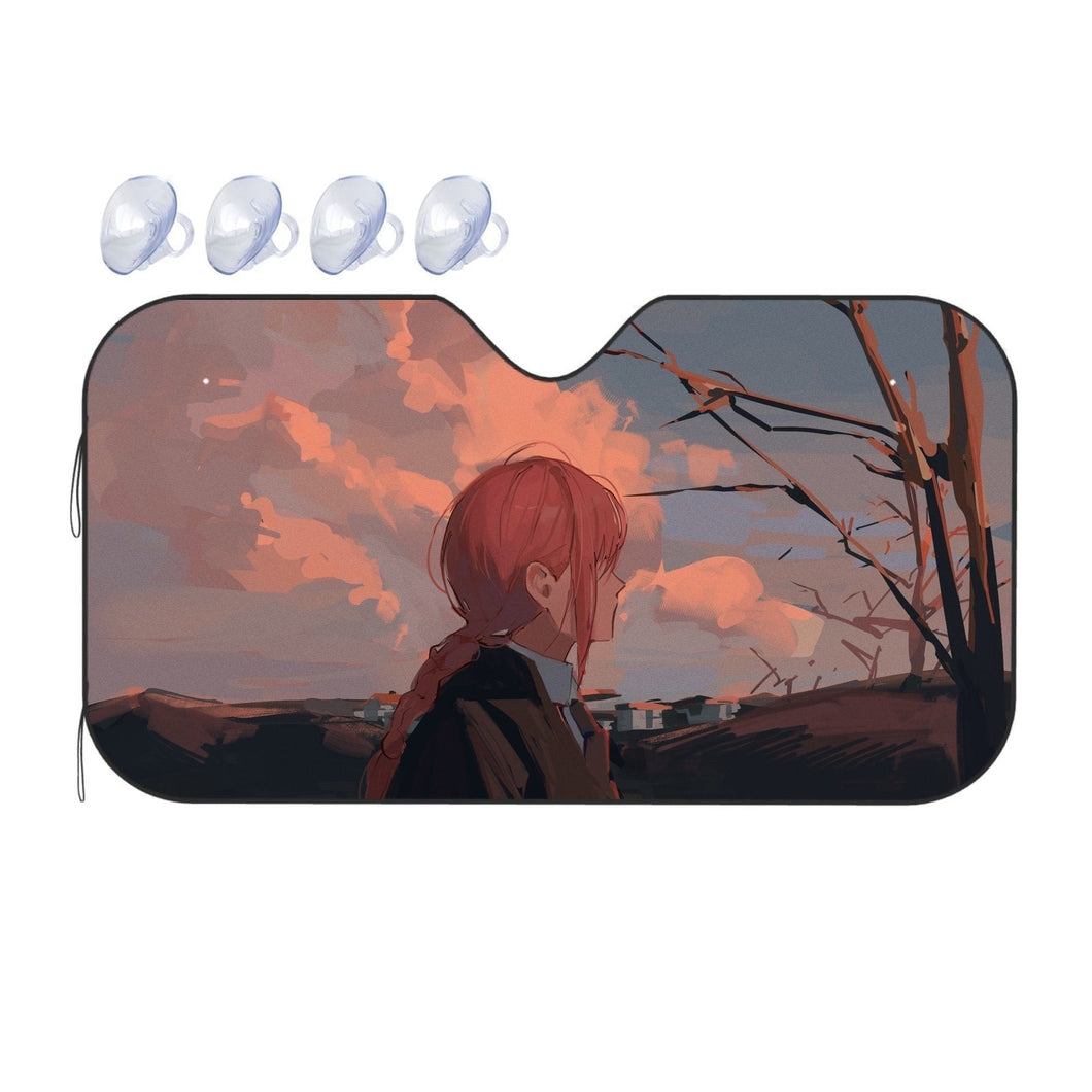 Anime Chainsaw Man  Car Sunshade