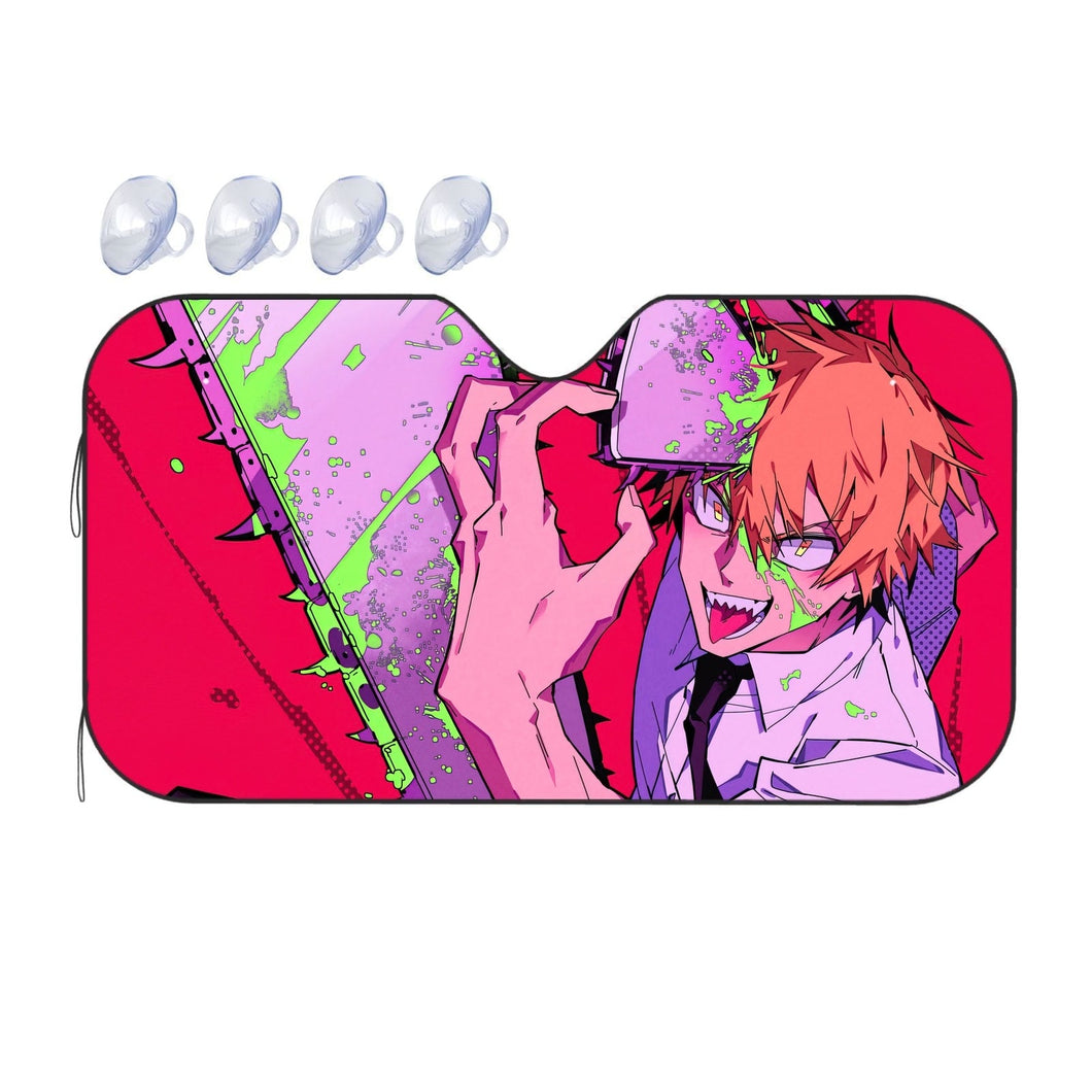 Anime Chainsaw Man  Car Sunshade