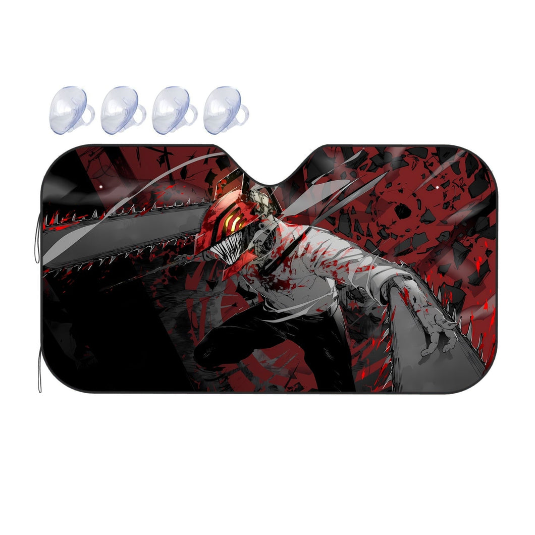 Anime Chainsaw Man  Car Sunshade