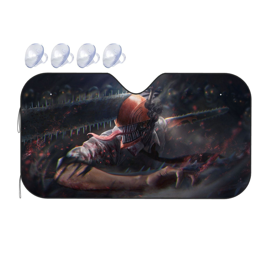 Anime Chainsaw Man  Car Sunshade