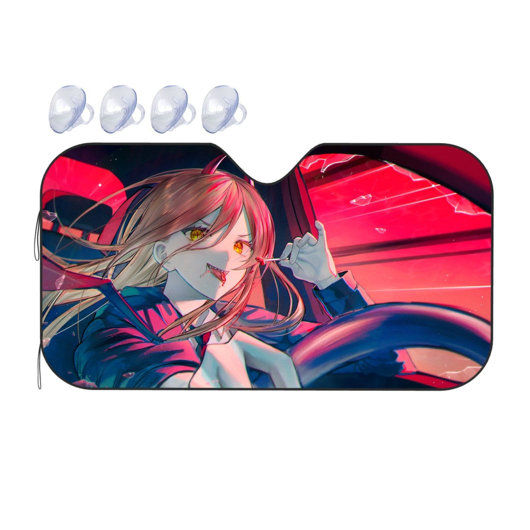 Anime Chainsaw Man Car Sunshade
