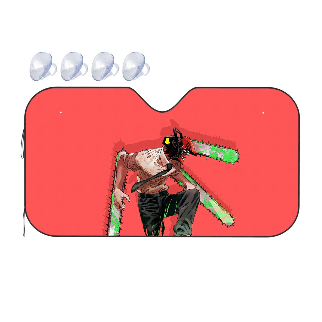 Anime Chainsaw Man Car Sunshade