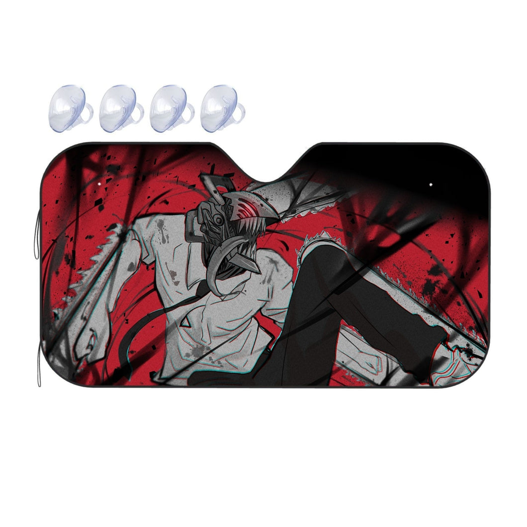 Anime Chainsaw Man  Car Sunshade