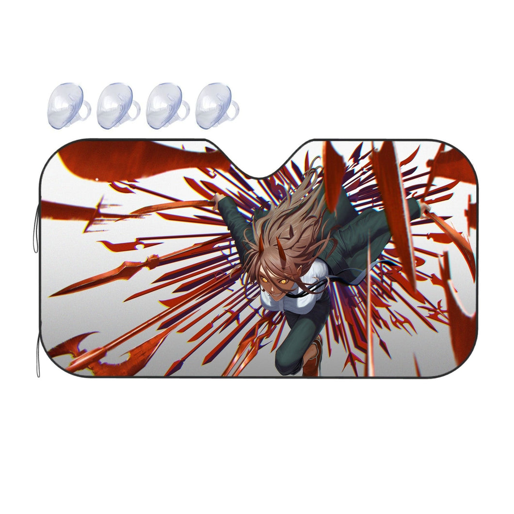 Anime Chainsaw Man  Car Sunshade