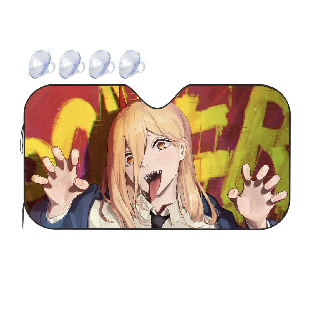Anime Chainsaw Man  Car Sunshade
